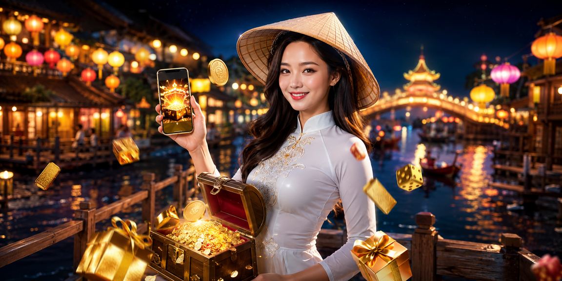 Người dùng Hà Nội duyệt khuyến mãi casino trên điện thoại với nón lá truyền thống